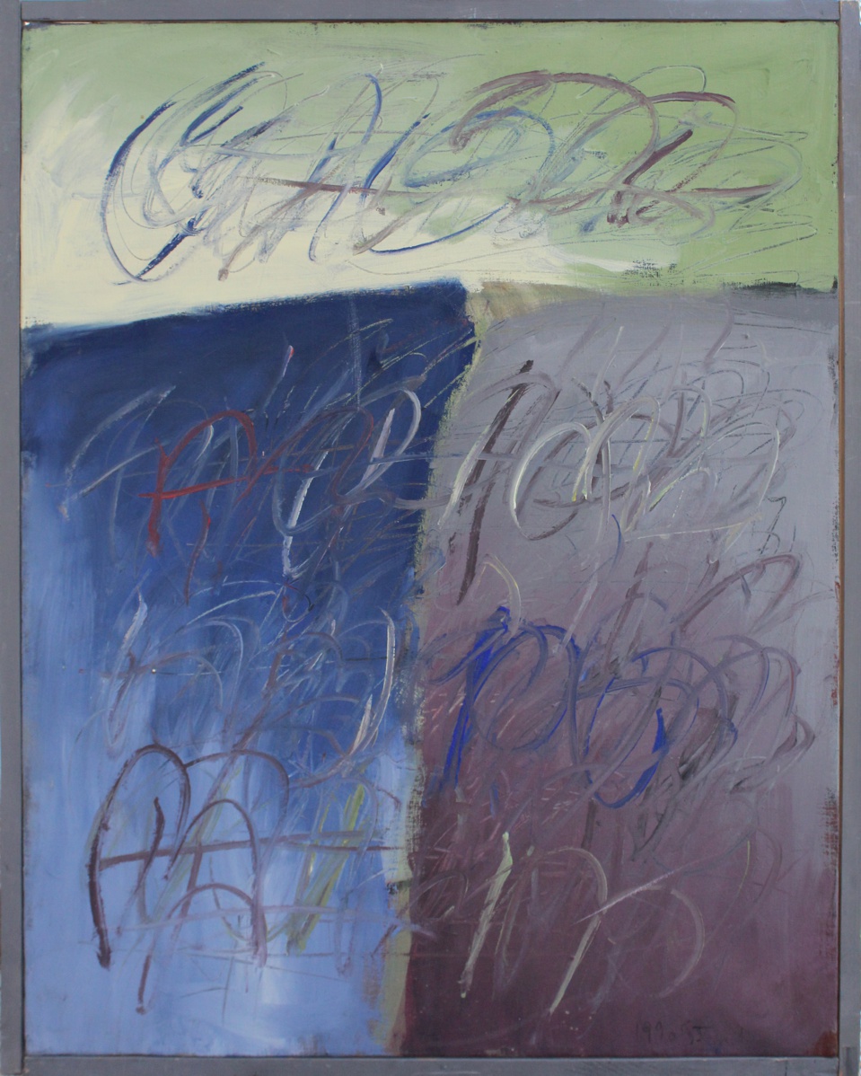 Karl Stengel Dreiklang 1990 Acrylic on canvas 100x76cm